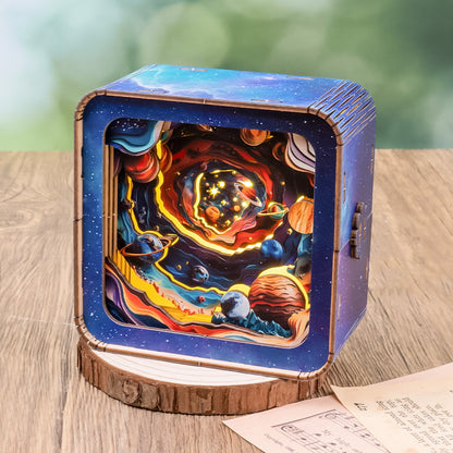 FancyNooks™ Cosmic Odyssey Kit - 3D Wooden Puzzle Night Light