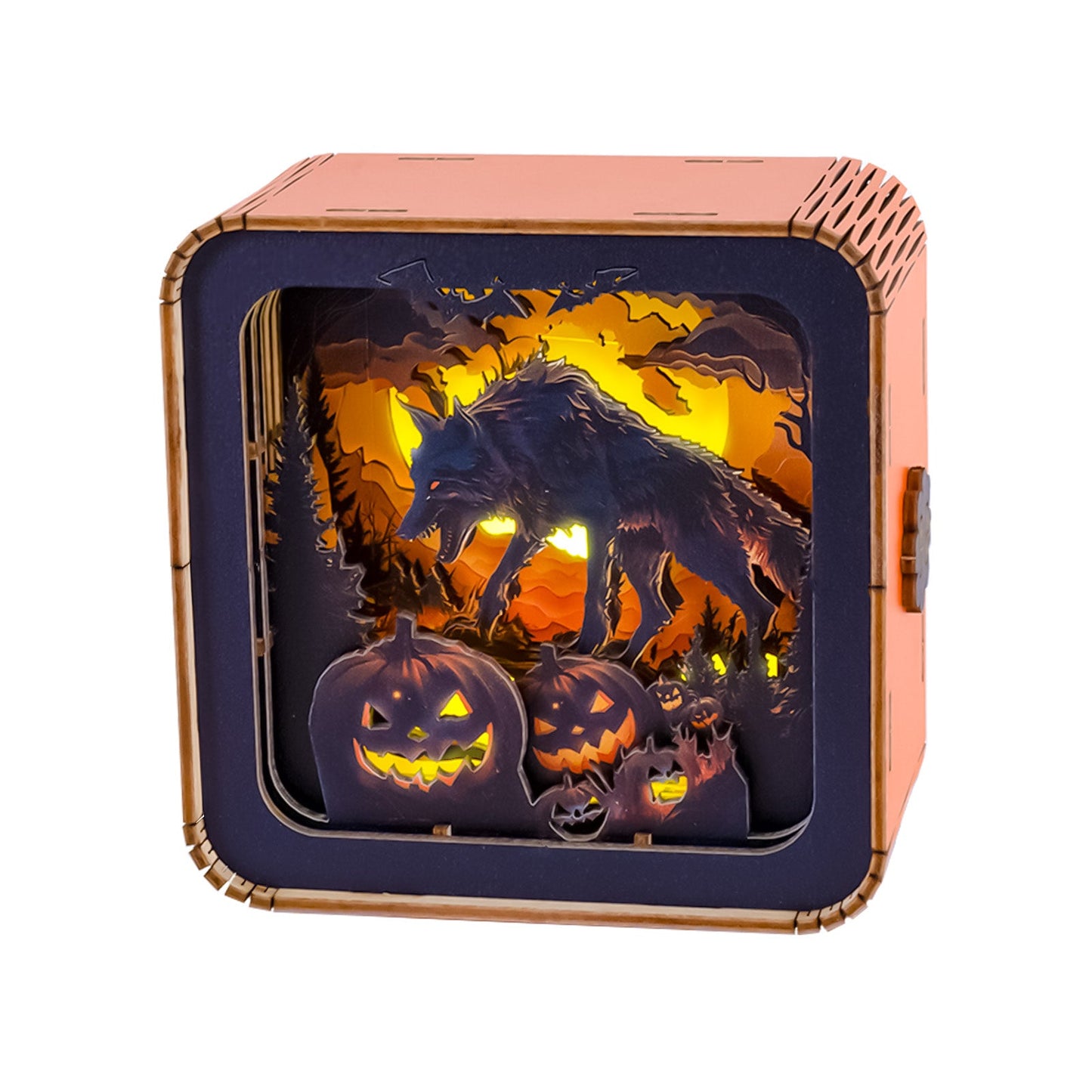 FancyNooks™ Halloween Wolf Kit - 3D Wooden Puzzle Night Light