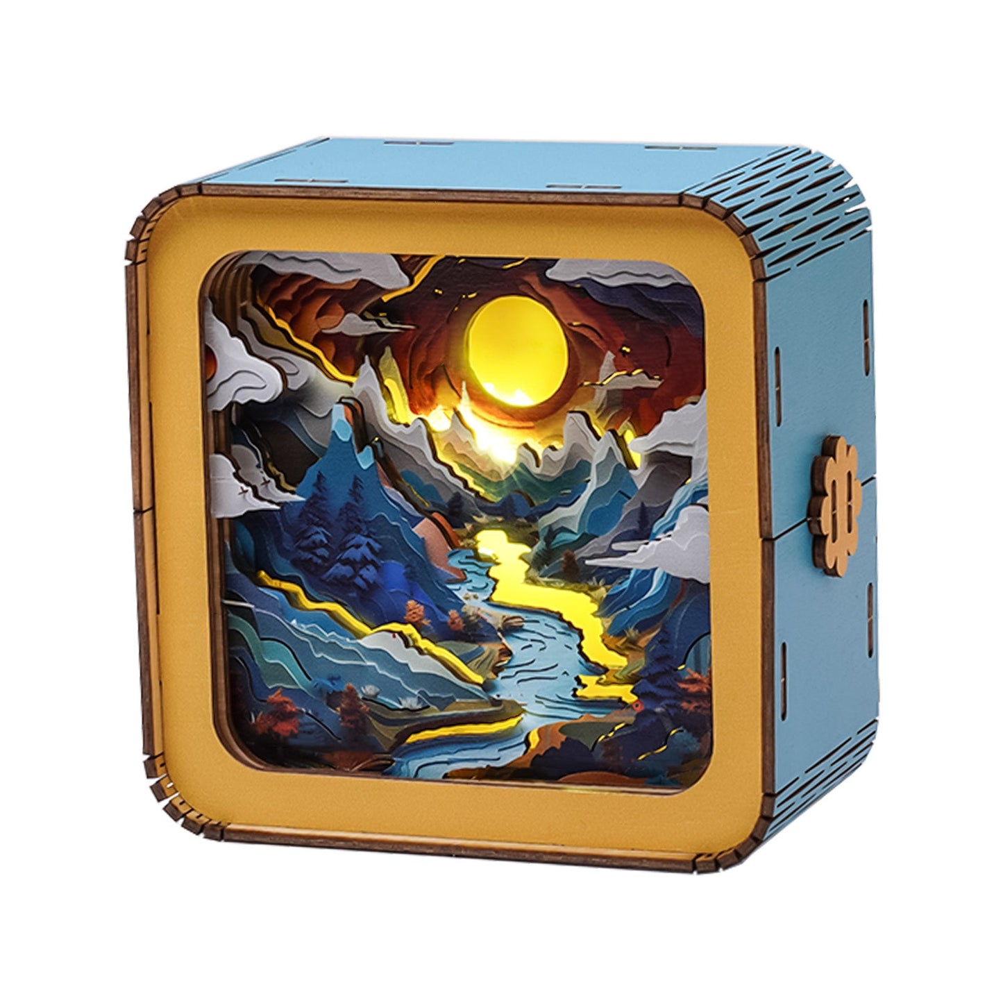 FancyNooks™ Moonlit Mountain Kit - 3D Wooden Puzzle Night Light