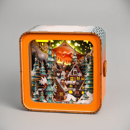 FancyNooks™ Warm Christmas Eve Kit - 3D Wooden Puzzle Night Light