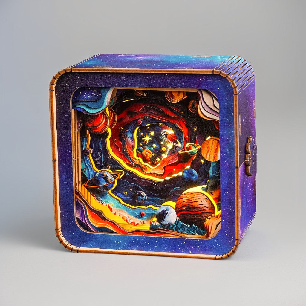 FancyNooks™ Cosmic Odyssey Kit - 3D Wooden Puzzle Night Light