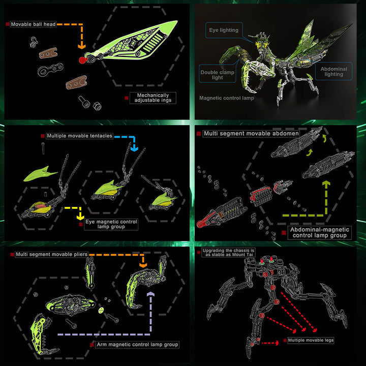 FancyNooks™ DIY Metal Mantis 1200+ Pieces