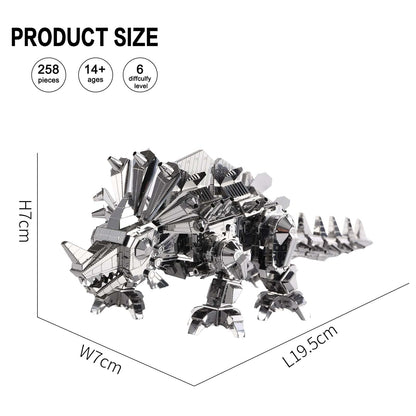 Piececool 3D Metal Puzzle Dinosaur Assembly Model Kits for Teen DIY Toy Jigsaw Brain Teaser for Adult Gifts