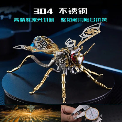 3D Bumblebee Insect Metal Assembly Model, Handmade DIY Assembly Toys Birthday Gift, Children's Mechanical Educational Toys